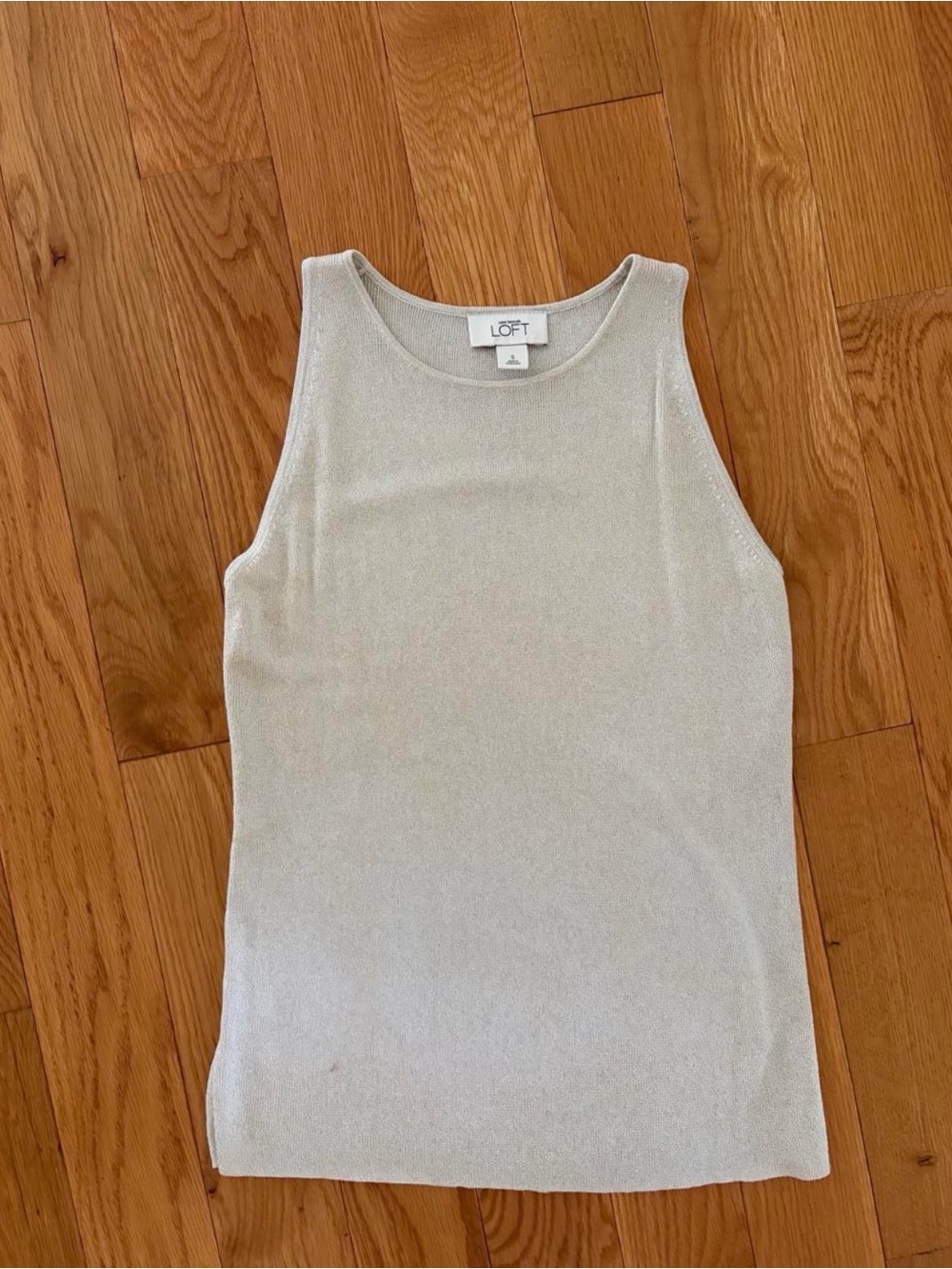Ann Taylor Tank Top - Light Shimmer Cream